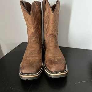 Rockin leather steel toe work boots. Size 9.